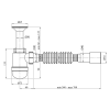 Сифон для раковини Agua TB06 1 1/4''х40/50 мм з литим випуском, CV033468
