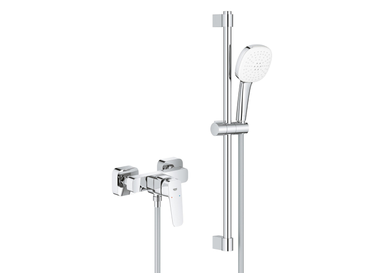 Однорычажный смеситель для душа Grohe Cubeo с душевым гарнитуром1018250000