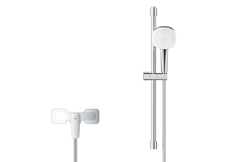 Однорычажный смеситель для душа Grohe Cubeo с душевым гарнитуром1018250000