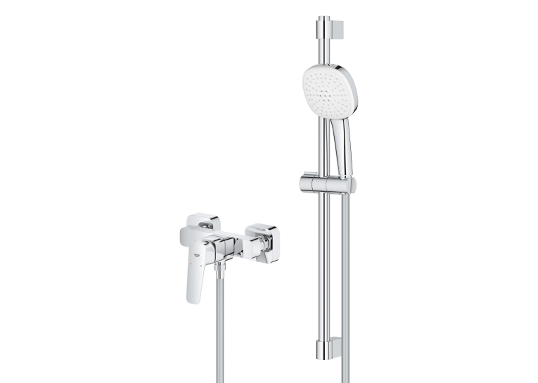 Однорычажный смеситель для душа Grohe Cubeo с душевым гарнитуром1018250000