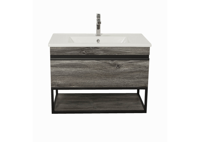 Тумба консольна AQUA RODOS Лофт Айрон дуб морас 85 см з умивальником Arte консольна АР000051852