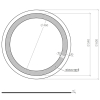 Зеркало Aqua Rodos круглое Омега R-line D-60, с LED подсветкой АР000051818 (Серый)