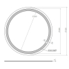 Дзеркало Aqua Rodos кругле Омега R-line D-95, з LED підсвічуванням АР000051819 (Сірий)