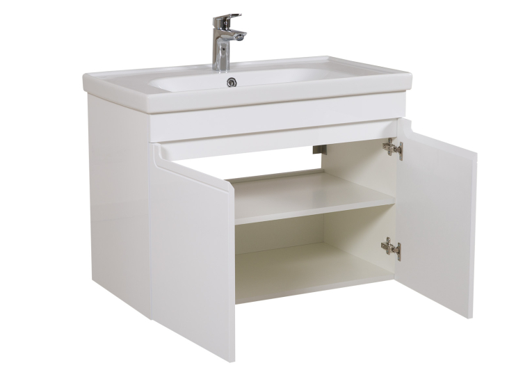Тумба консольная AQUA RODOS Омега консольная 80 см с умывальником Frame АР000040334 (Белый)