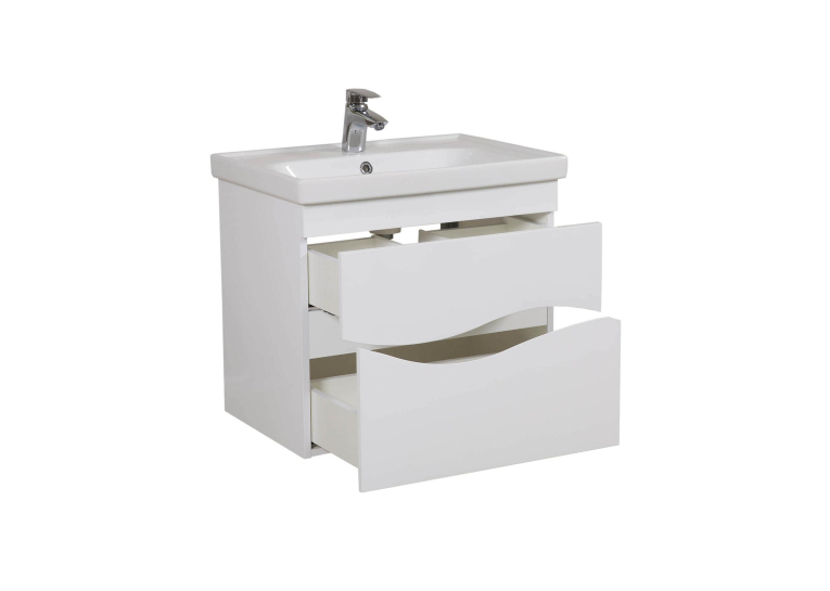 Тумба AQUA RODOS Альфа с умывальником Frame 65 см консольная, АР000040170 (Белый)