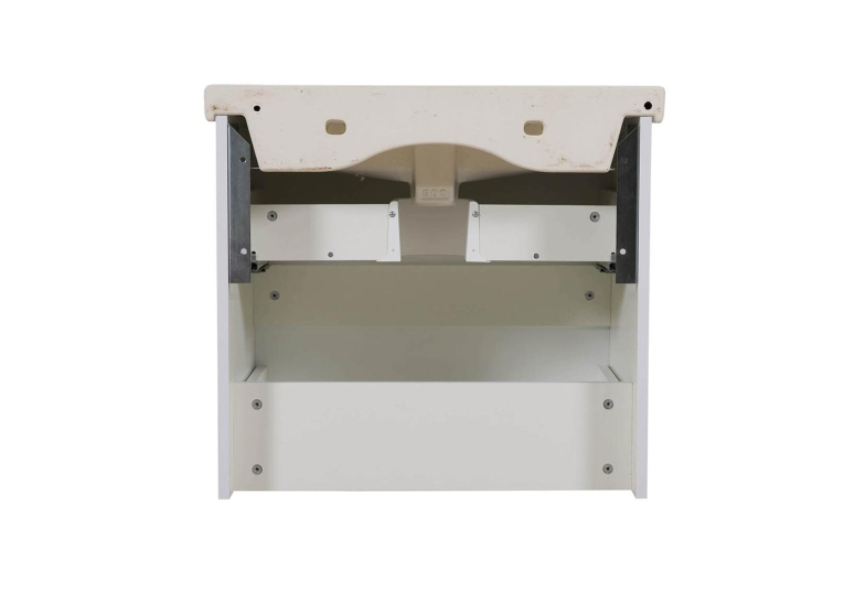 Тумба AQUA RODOS Альфа с умывальником Frame 65 см консольная, АР000040170 (Белый)