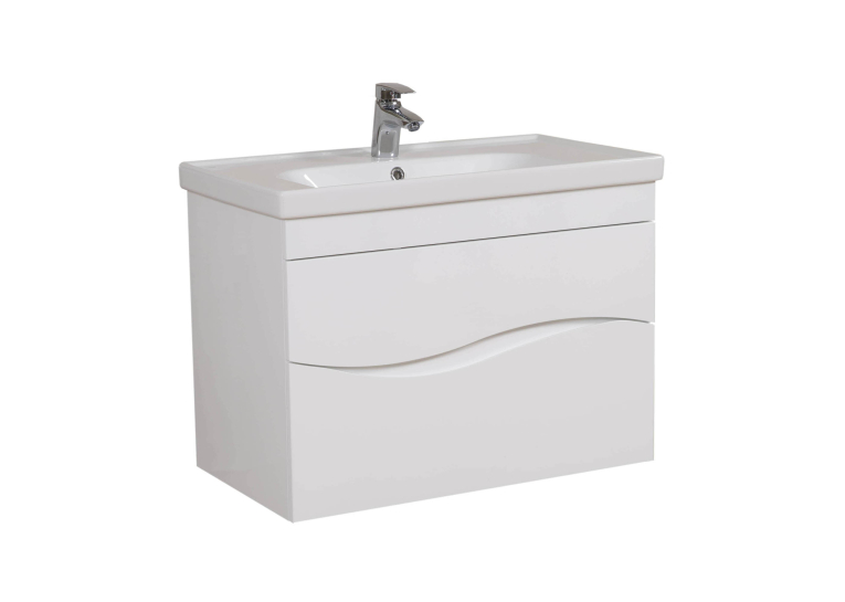 Тумба AQUA RODOS Альфа з умивальником Frame 80 см консольна, АР000040171 (Білий)