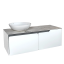 Тумба консольна AQUA RODOS AMADEO WHITE-MATT зі стільницею Lam Inv whi 120 см та умивальником Zero 46 см АР000105373 (Під замовлення)