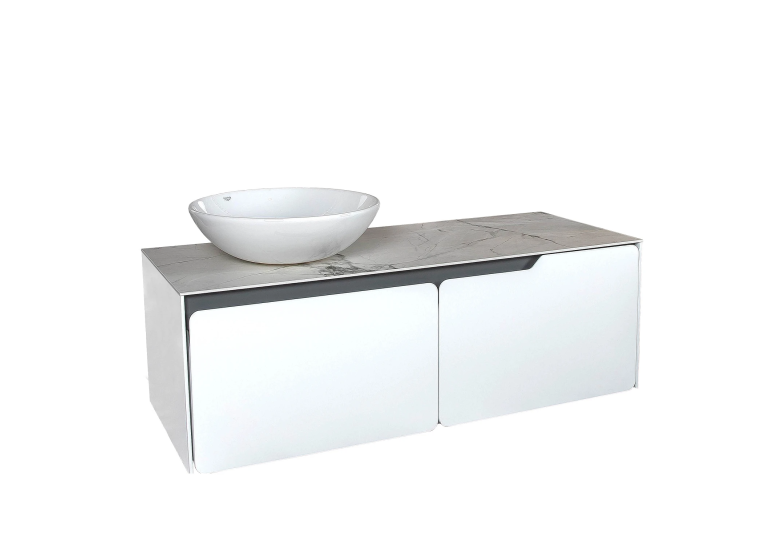 Тумба консольна AQUA RODOS AMADEO WHITE-MATT зі стільницею Lam Inv whi 120 см та умивальником Zero 46 см АР000105373 (Під замовлення)