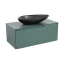 Тумба консольна AQUA RODOS AMADEO NORDIC-GREEN-MATT зі стільницею Lam Ver alp Luc 100 см та умивальником Olive 74 см АР000113330 (Під замовлення)