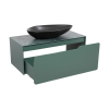 Тумба консольна AQUA RODOS AMADEO NORDIC-GREEN-MATT зі стільницею Lam Ver alp Luc 100 см та умивальником Olive 74 см АР000113330 (Під замовлення)