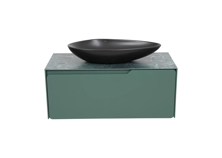 Тумба консольна AQUA RODOS AMADEO NORDIC-GREEN-MATT зі стільницею Lam Ver alp Luc 100 см та умивальником Olive 74 см АР000113330 (Під замовлення)