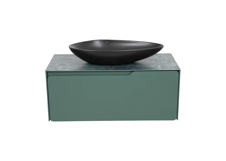 Тумба консольна AQUA RODOS AMADEO NORDIC-GREEN-MATT зі стільницею Lam Ver alp Luc 100 см та умивальником Olive 74 см АР000113330 (Під замовлення)