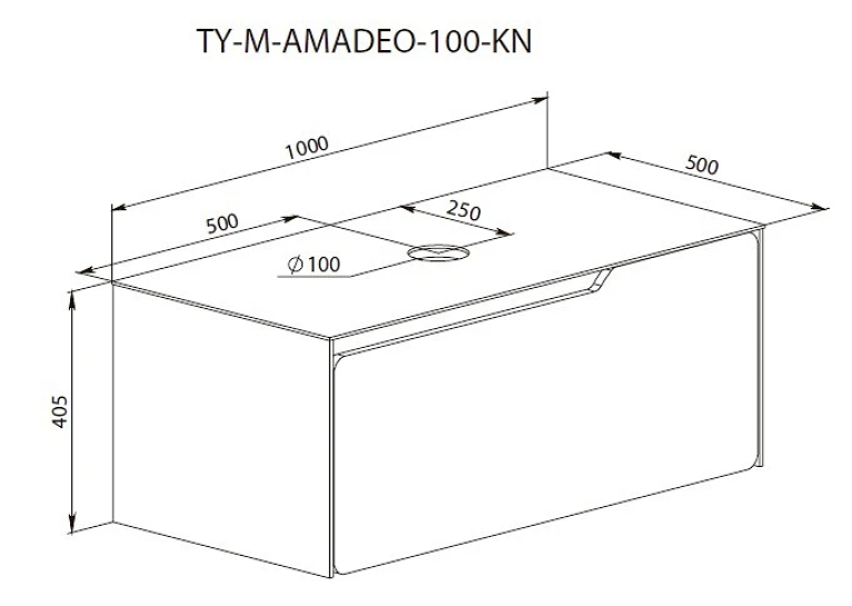 Тумба консольна AQUA RODOS AMADEO NORDIC-GREEN-MATT зі стільницею Lam Ver alp Luc 100 см та умивальником Olive 74 см АР000113330 (Під замовлення)