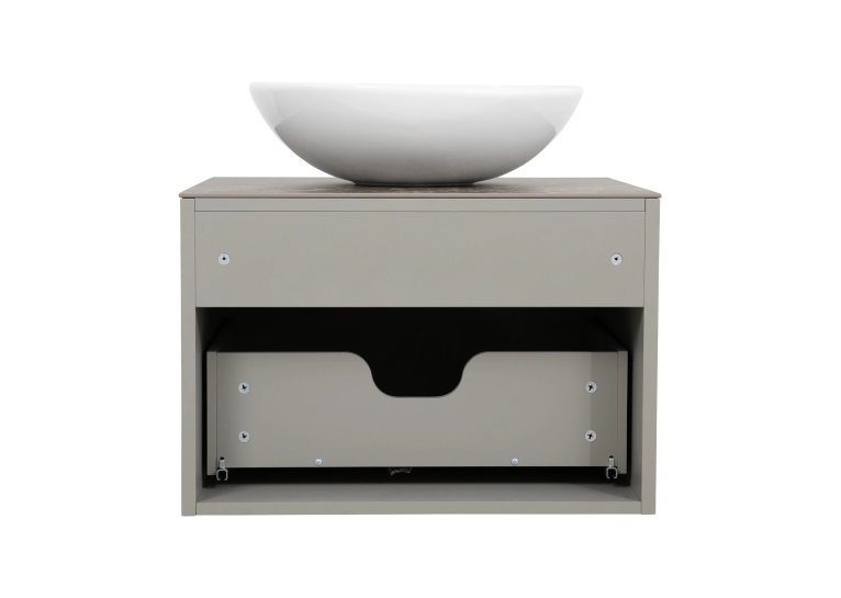 Тумба консольна AQUA RODOS AMADEO STONE-GREY-MATT зі стільницею Lam Emp Ext 60 см та умивальником Zero 46 см АР000113332 (Під замовлення)