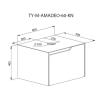 Тумба консольна AQUA RODOS AMADEO STONE-GREY-MATT зі стільницею Lam Emp Ext 60 см та умивальником Zero 46 см АР000113332 (Під замовлення)