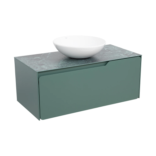 Тумба консольна AQUA RODOS AMADEO NORDIC-GREEN-MATT зі стільницею Lam Ver alp Luc 100 см та умивальником Zero 46 см АР000113333 (Під замовлення)