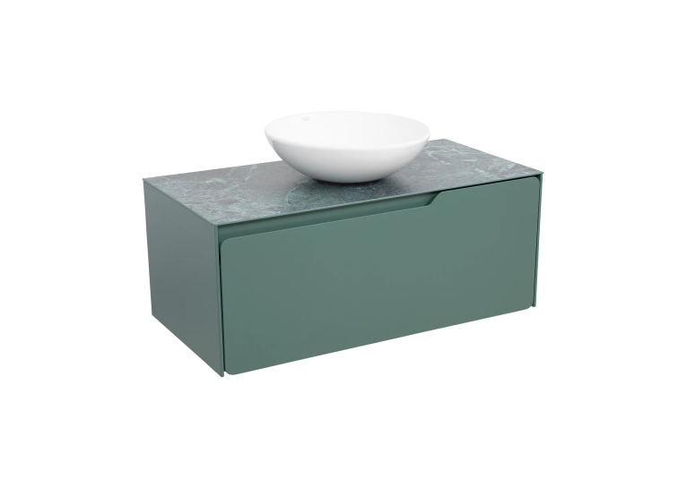 Тумба консольна AQUA RODOS AMADEO NORDIC-GREEN-MATT зі стільницею Lam Ver alp Luc 100 см та умивальником Zero 46 см АР000113333 (Під замовлення)