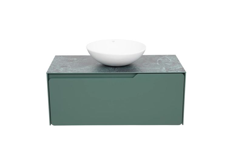 Тумба консольна AQUA RODOS AMADEO NORDIC-GREEN-MATT зі стільницею Lam Ver alp Luc 100 см та умивальником Zero 46 см АР000113333 (Під замовлення)