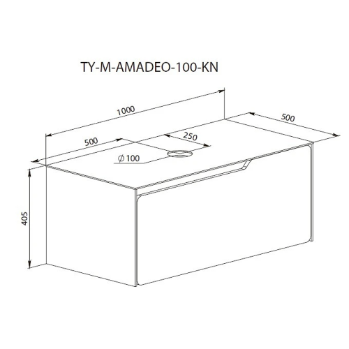 Тумба консольная AQUA RODOS AMADEO NORDIC-GREEN-MATT со столешницей Lam Ver alp Luc 100 см и умывальником Zero 46 см АР000113333 (Под заказ)