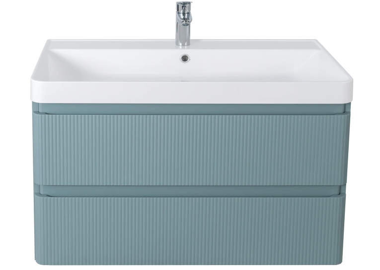 Тумба AQUA RODOS Акцент ЛЮКС (MINERAL-BLUE-MATT) Консольна 90 см з умивальником Deep (АР000060782)