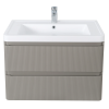 Тумба AQUA RODOS Акцент ЛЮКС (STONE-GREY-MATT) Консольна 75 см з умивальником Ваr 75 АР000060784