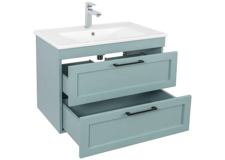 Тумба AQUA RODOS Інарі з умивальником Frame 75 см консольна, АР000060790 (FJORD-GREEN-MATT)
