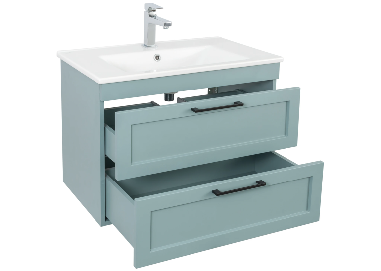 Тумба AQUA RODOS Інари с умывальником Frame 75 см консольная, АР000060790 (FJORD-GREEN-MATT)