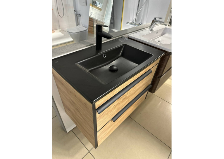 Тумба консольная AQUA RODOS Лофт Нео Севилья 75 см с умывальником Arte BLACK АР000082561