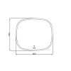 Зеркало AQUA RODOS "Callisto" 80x70 см sensor с LED подсветкой, АР000102686