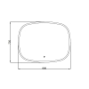 Зеркало AQUA RODOS "Callisto" 90x70 см sensor с LED подсветкой, АР000102687