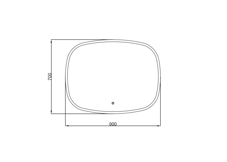 Зеркало AQUA RODOS "Callisto" 90x70 см sensor с LED подсветкой, АР000102687