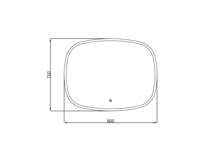 Дзеркало AQUA RODOS "Callisto" 90x70 см sensor з LED підсвічуванням, АР000102687