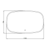 Дзеркало AQUA RODOS "Callisto" 115x70 см sensor з LED підсвічуванням, АР000102688
