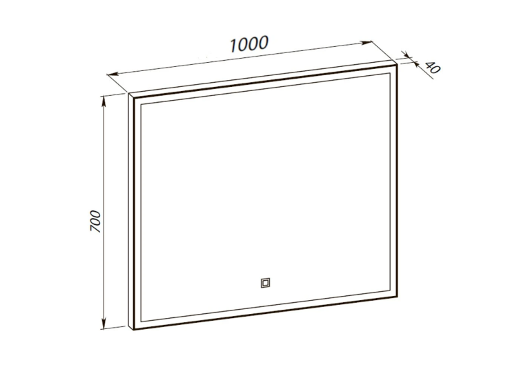 Дзеркало AQUA RODOS "Donato" white 100х70 sensor з підсвіткою, АР000113305