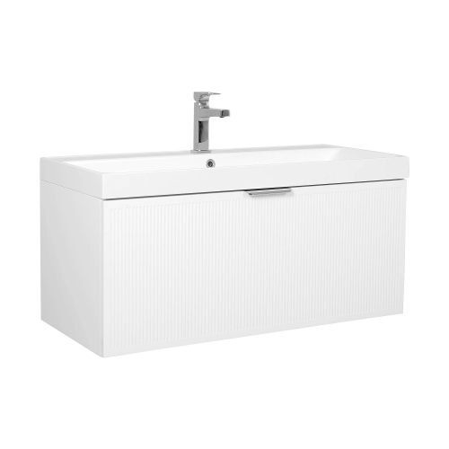 Тумба консольна AQUA RODOS Fabio 100 см з умивальником "Fabio", АР000127308 (Білий матовий)