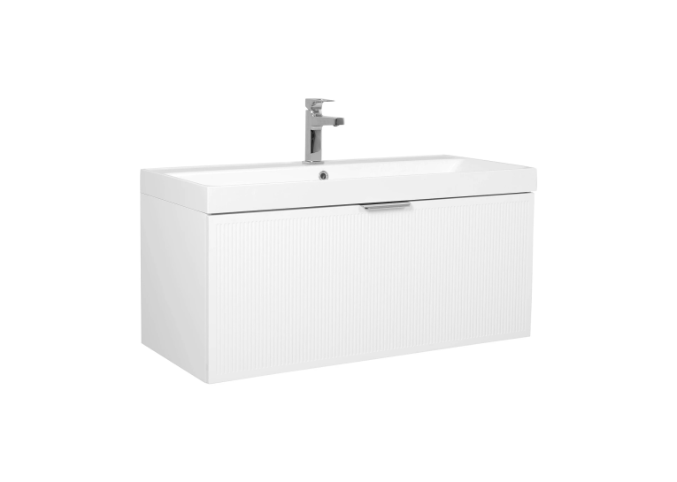 Тумба консольна AQUA RODOS Fabio 100 см з умивальником "Fabio", АР000127308 (Білий матовий)