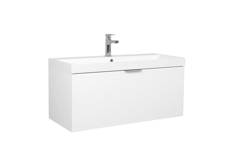 Тумба консольна AQUA RODOS Fabio 100 см з умивальником "Fabio", АР000127308 (Білий матовий)