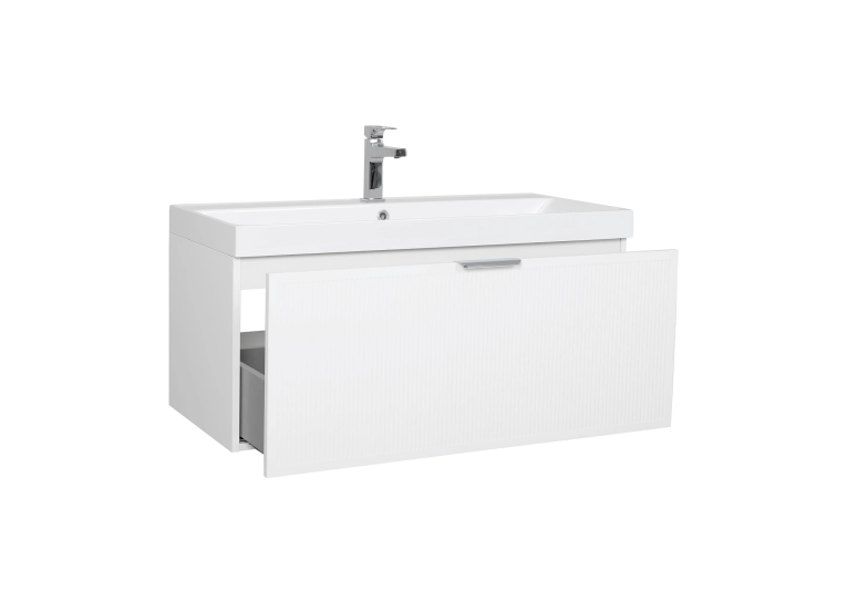 Тумба консольна AQUA RODOS Fabio 100 см з умивальником "Fabio", АР000127308 (Білий матовий)