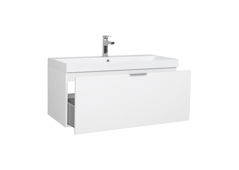 Тумба консольна AQUA RODOS Fabio 100 см з умивальником "Fabio", АР000127308 (Білий матовий)