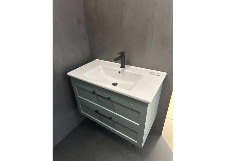 Тумба AQUA RODOS Інарі з умивальником Frame 75 см консольна, АР000060790 (FJORD-GREEN-MATT)