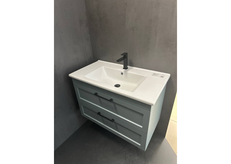 Тумба AQUA RODOS Інари с умывальником Frame 75 см консольная, АР000060790 (FJORD-GREEN-MATT)