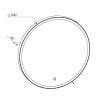Дзеркало Aqua Rodos "Lorenzo" white D-50 sensor з підсвіткою, АР000112801