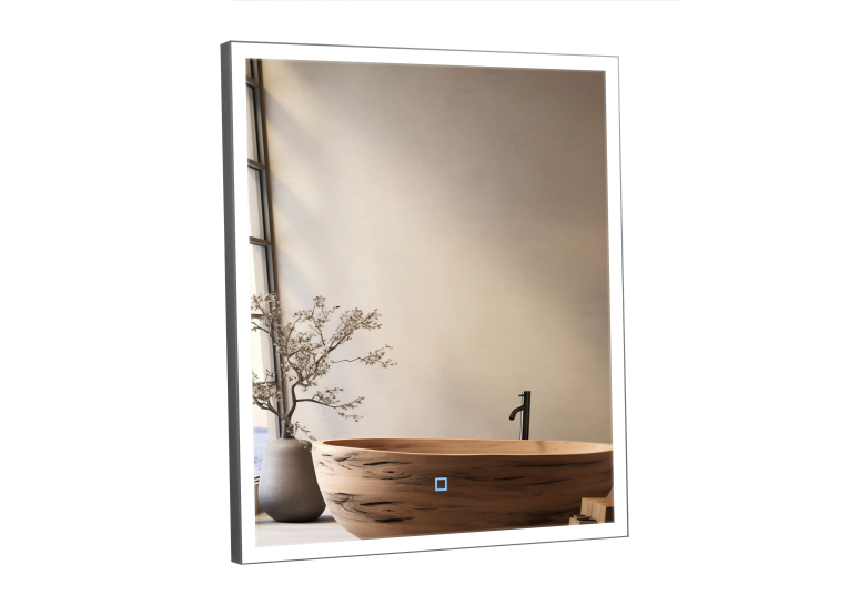 Дзеркало Aqua Rodos Luce black 60x70, сенсор, підсвітка, АР000112804