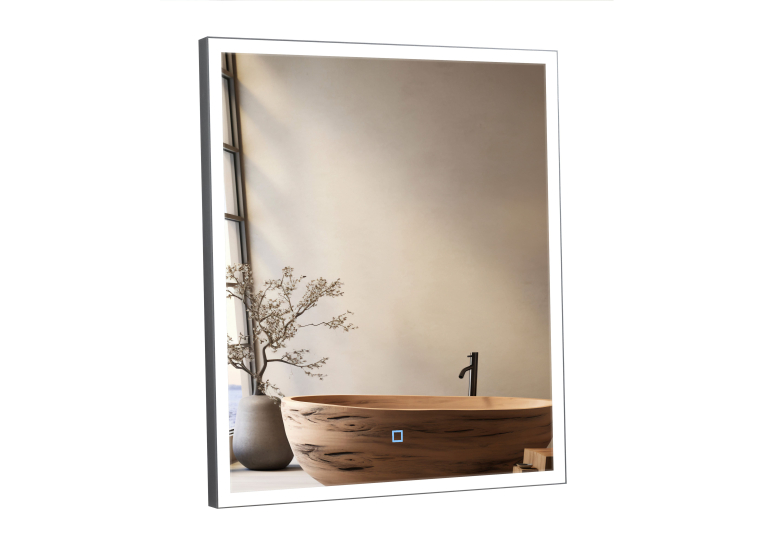 Зеркало Aqua Rodos Luce black 60x70, подсветка, сенсор, АР000112804