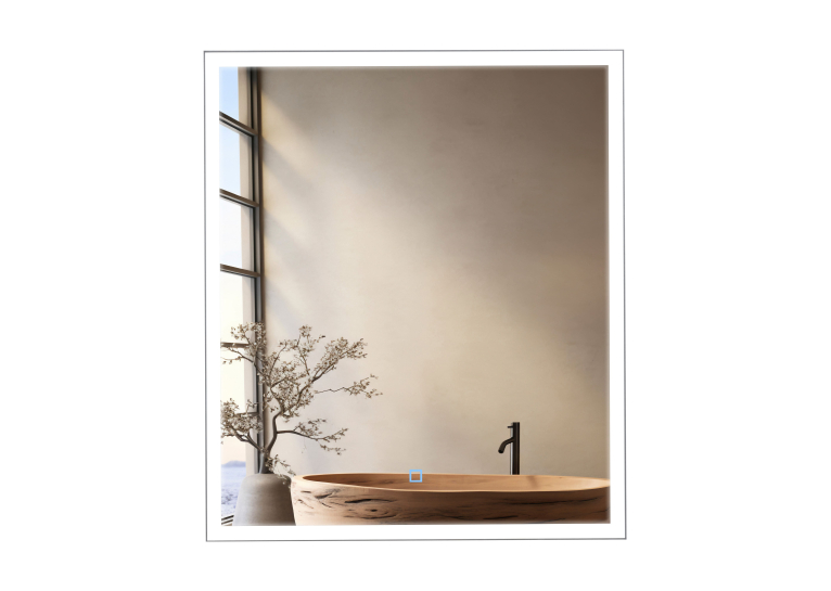 Зеркало Aqua Rodos Luce black 60x70, подсветка, сенсор, АР000112804