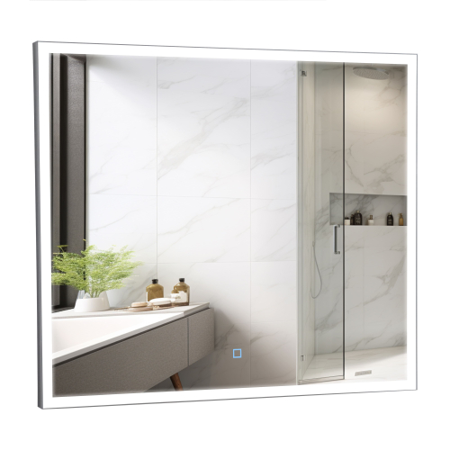 Дзеркало Aqua Rodos Luce black 80x70, сенсор, підсвітка, АР000112805