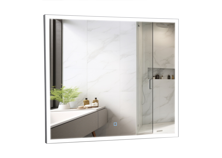 Дзеркало Aqua Rodos Luce black 80x70, сенсор, підсвітка, АР000112805