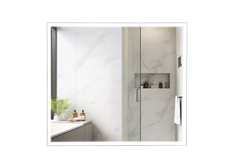 Дзеркало Aqua Rodos Luce black 80x70, сенсор, підсвітка, АР000112805