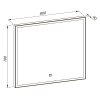Дзеркало Aqua Rodos Luce black 80x70, сенсор, підсвітка, АР000112805